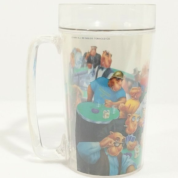 Vintage Thermoserv Clear Plastic Camel Drinking Mug 1991 CAMEL JOE #1311 - Picture 1 of 10